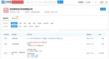 品牌煥新，智行未來 吉利旗下“吉氪智能”正式更名為“綠色吉行”